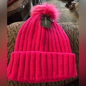 Jane & Berry Vibrant Pink Knit Beanie